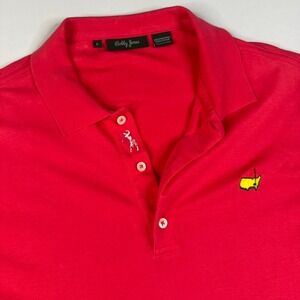 Bobby Jones Masters Polo Shirt Mens Large Red Short Sleeve Augusta Golf
